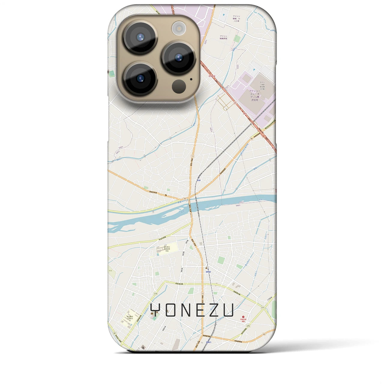 【米津（愛知県）】地図柄iPhoneケース（バックカバータイプ）