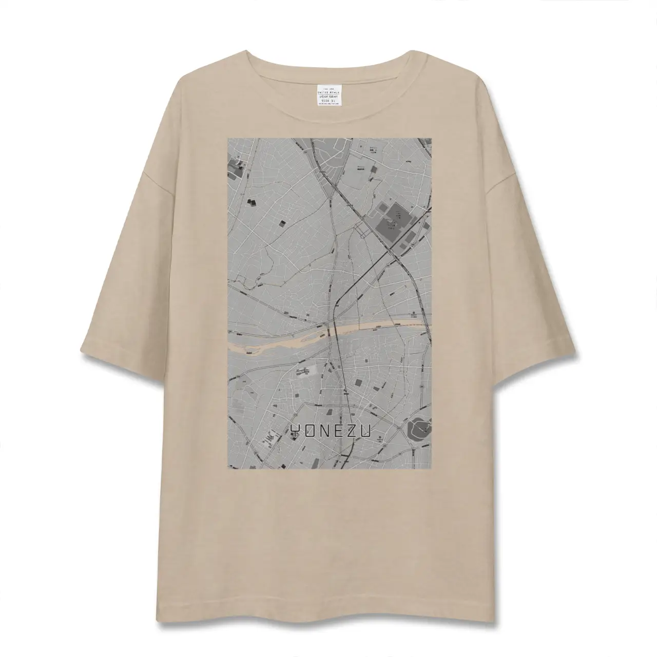 【米津（愛知県）】地図柄ビッグシルエットTシャツ