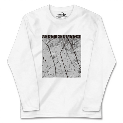 【与野本町（埼玉県）】地図柄ロングスリーブTシャツ