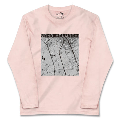【与野本町（埼玉県）】地図柄ロングスリーブTシャツ