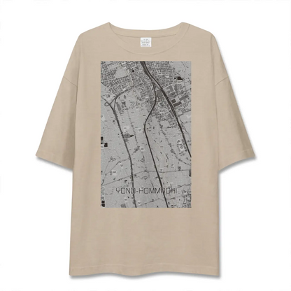 【与野本町（埼玉県）】地図柄ビッグシルエットTシャツ