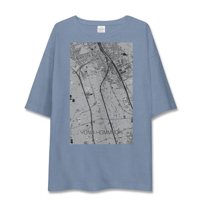 【与野本町（埼玉県）】地図柄ビッグシルエットTシャツ