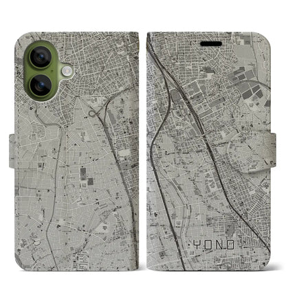 【与野（埼玉県）】地図柄iPhoneケース（手帳タイプ）