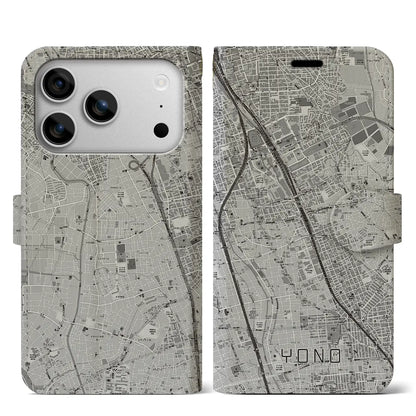 【与野（埼玉県）】地図柄iPhoneケース（手帳タイプ）