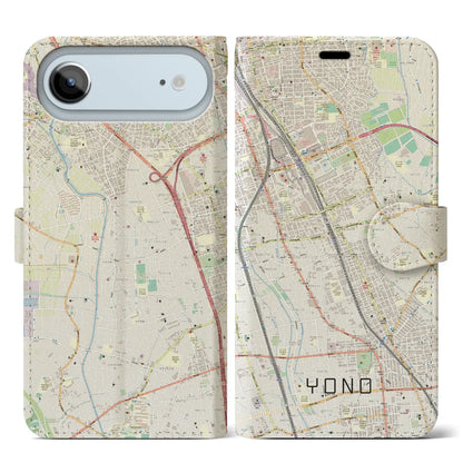 【与野（埼玉県）】地図柄iPhoneケース（手帳タイプ）