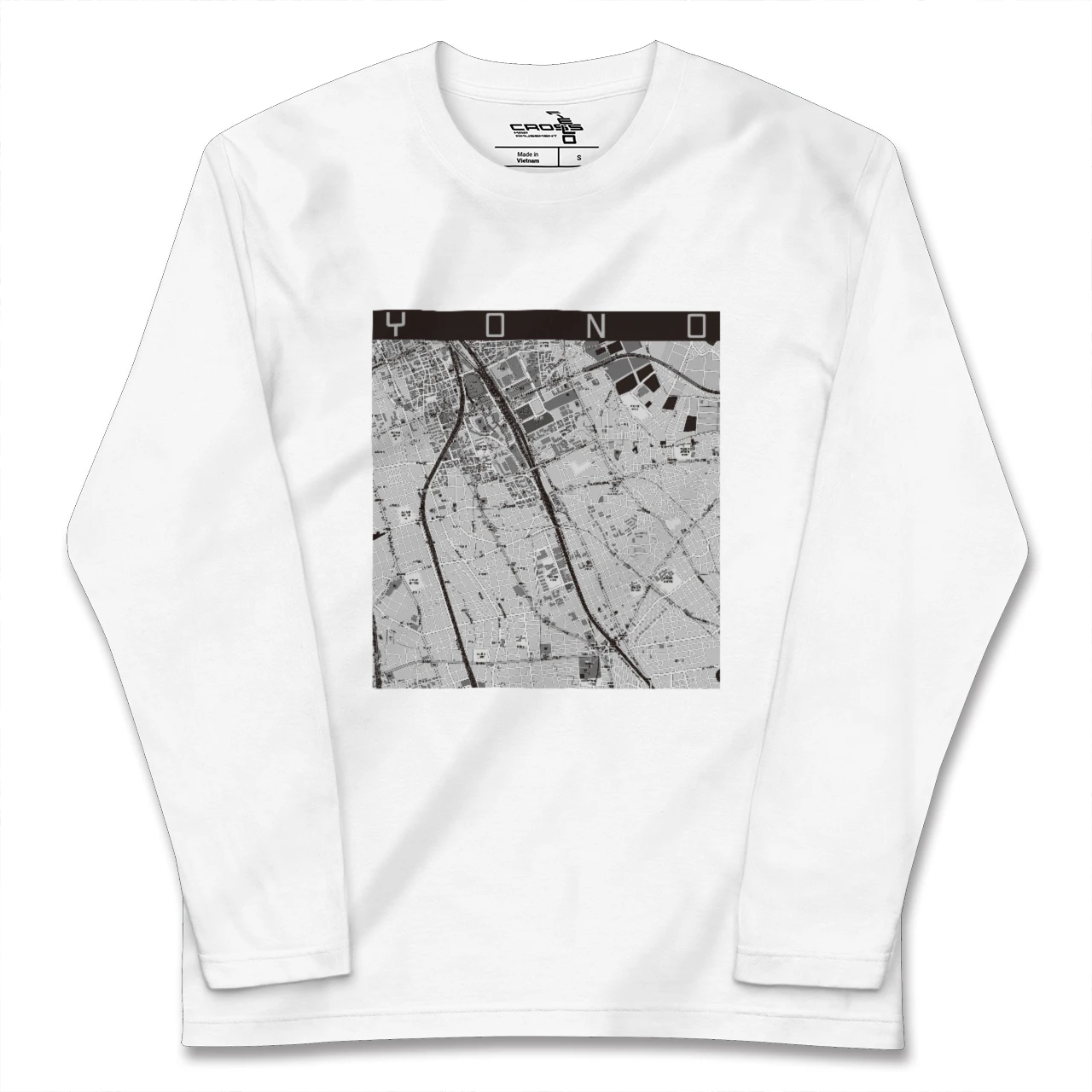 【与野（埼玉県）】地図柄ロングスリーブTシャツ