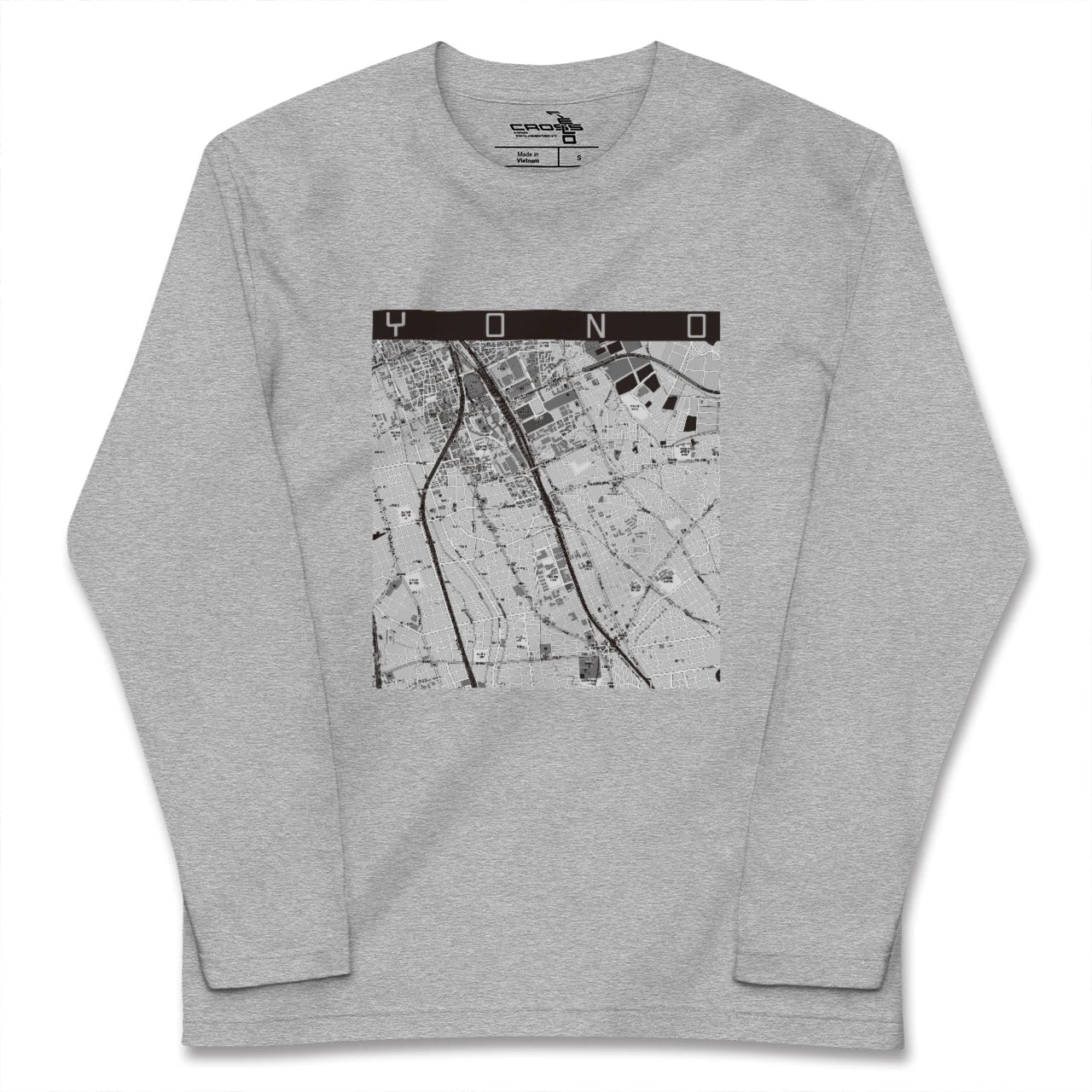 【与野（埼玉県）】地図柄ロングスリーブTシャツ