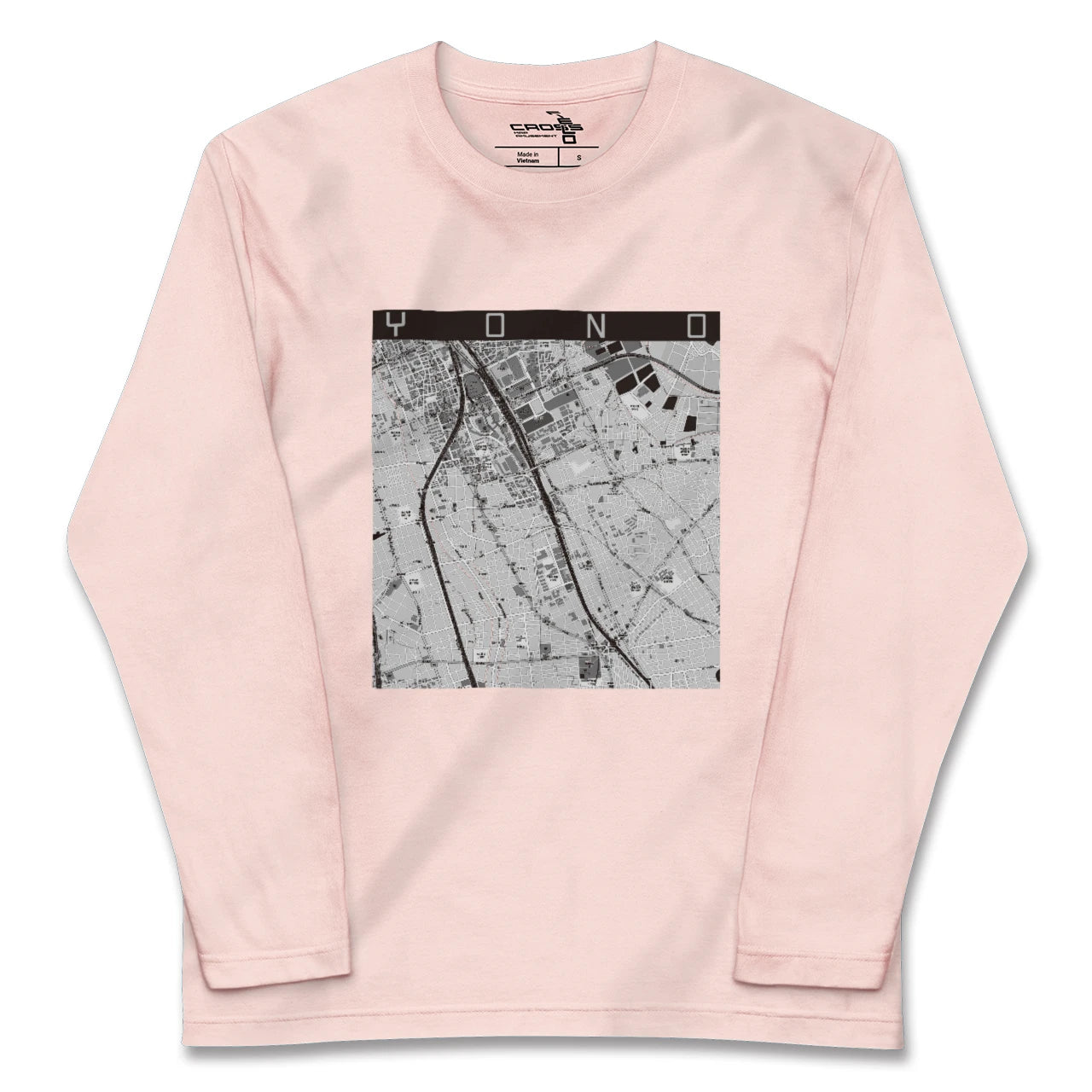 【与野（埼玉県）】地図柄ロングスリーブTシャツ