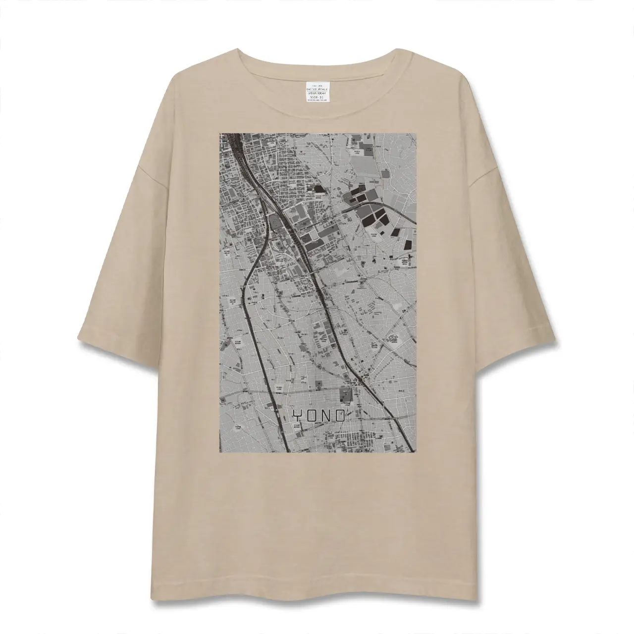 【与野（埼玉県）】地図柄ビッグシルエットTシャツ