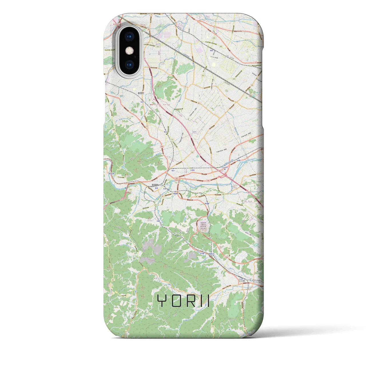 【寄居（埼玉県）】地図柄iPhoneケース（バックカバータイプ）