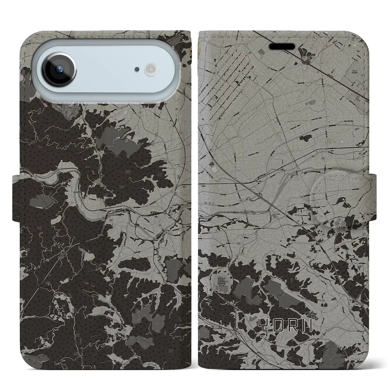 【寄居（埼玉県）】地図柄iPhoneケース（手帳タイプ）