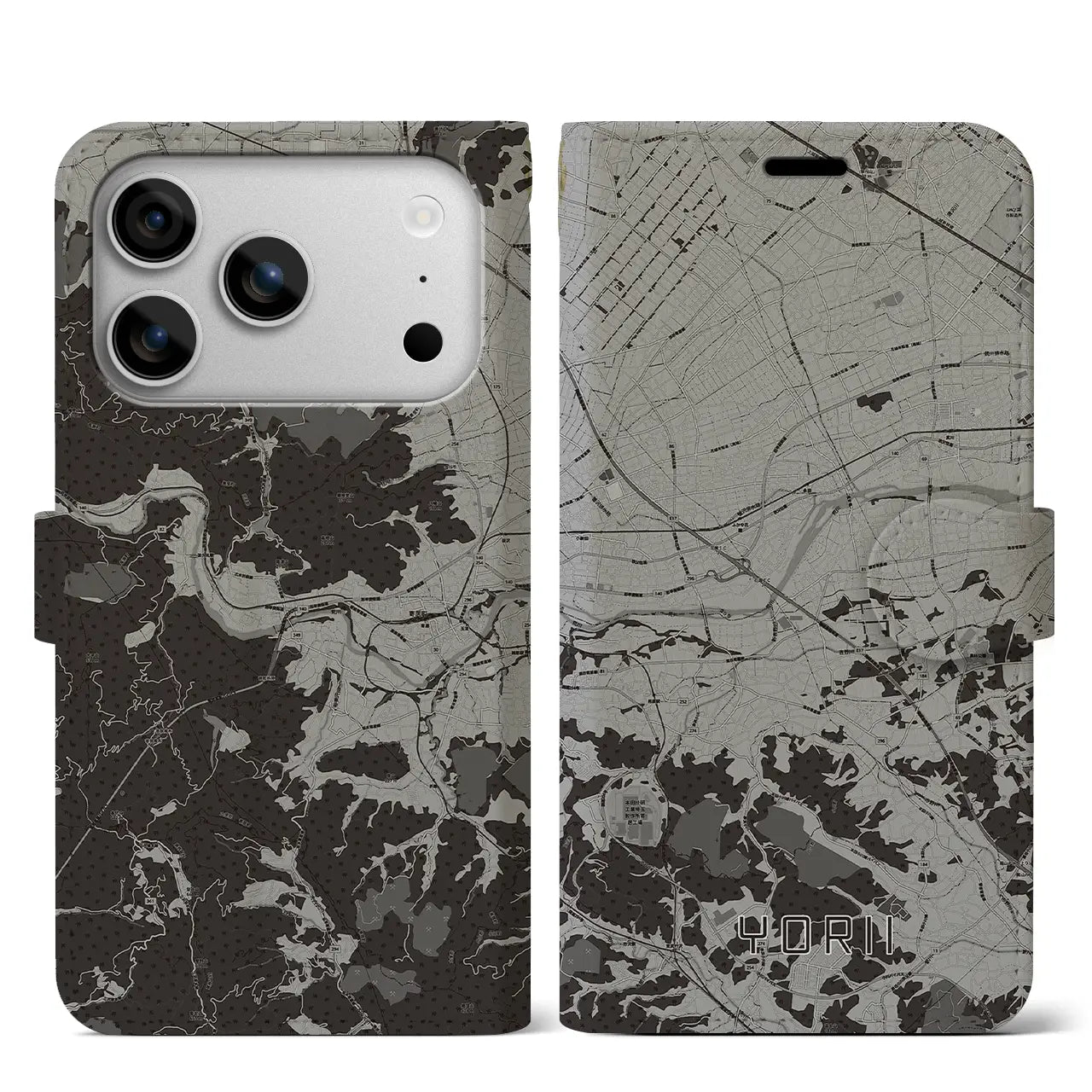 【寄居（埼玉県）】地図柄iPhoneケース（手帳タイプ）