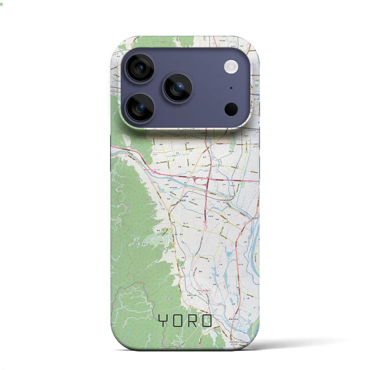 【養老（岐阜県）】地図柄iPhoneケース（バックカバータイプ）