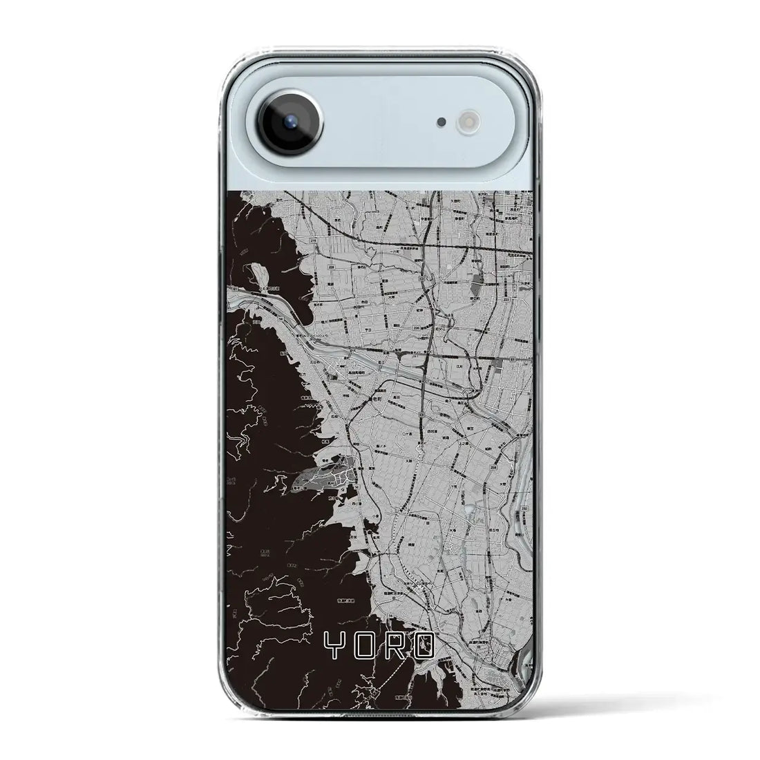 【養老（岐阜県）】地図柄iPhoneケース（クリアタイプ）モノトーン・iPhone 17 Pro Max 用