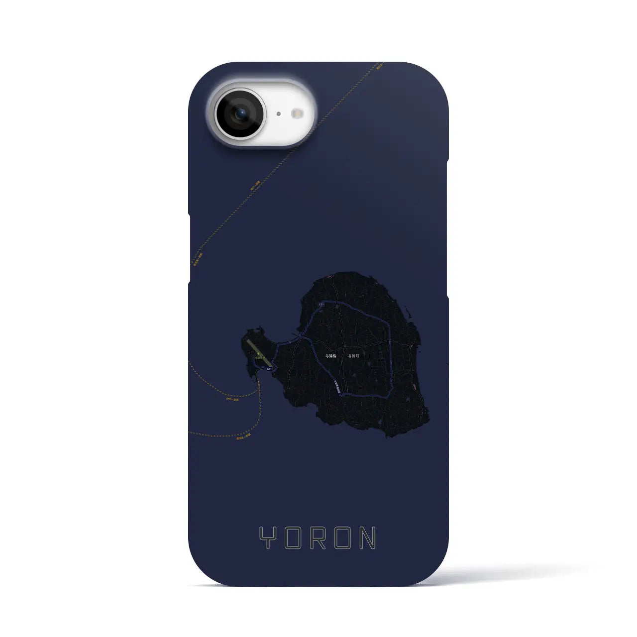 【与論（鹿児島県）】地図柄iPhoneケース（バックカバータイプ）