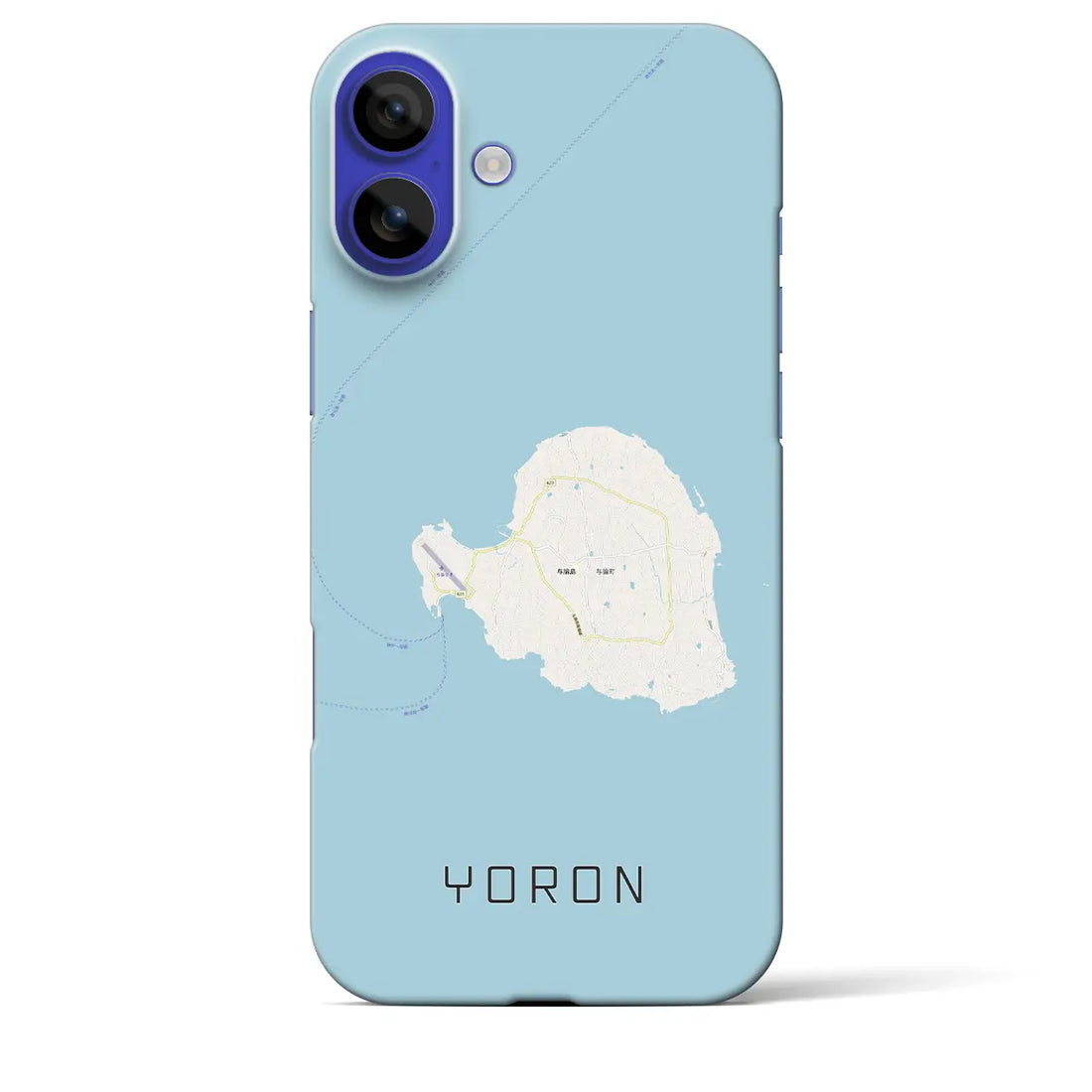 【与論(鹿児島県)】地図柄iPhoneケース(バックカバータイプ)ナチュラル・iPhone 16 Pro Max 用