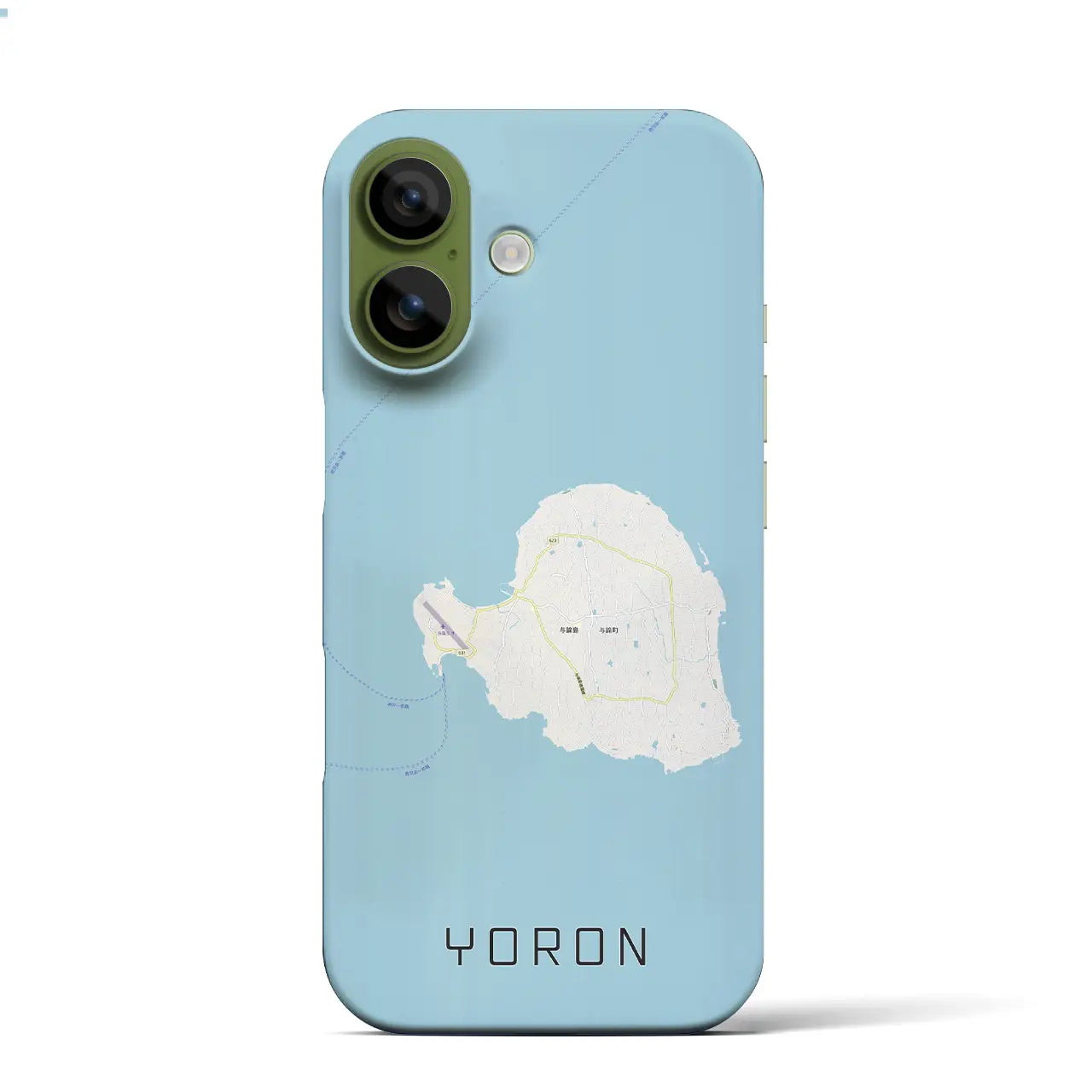 【与論（鹿児島県）】地図柄iPhoneケース（バックカバータイプ）