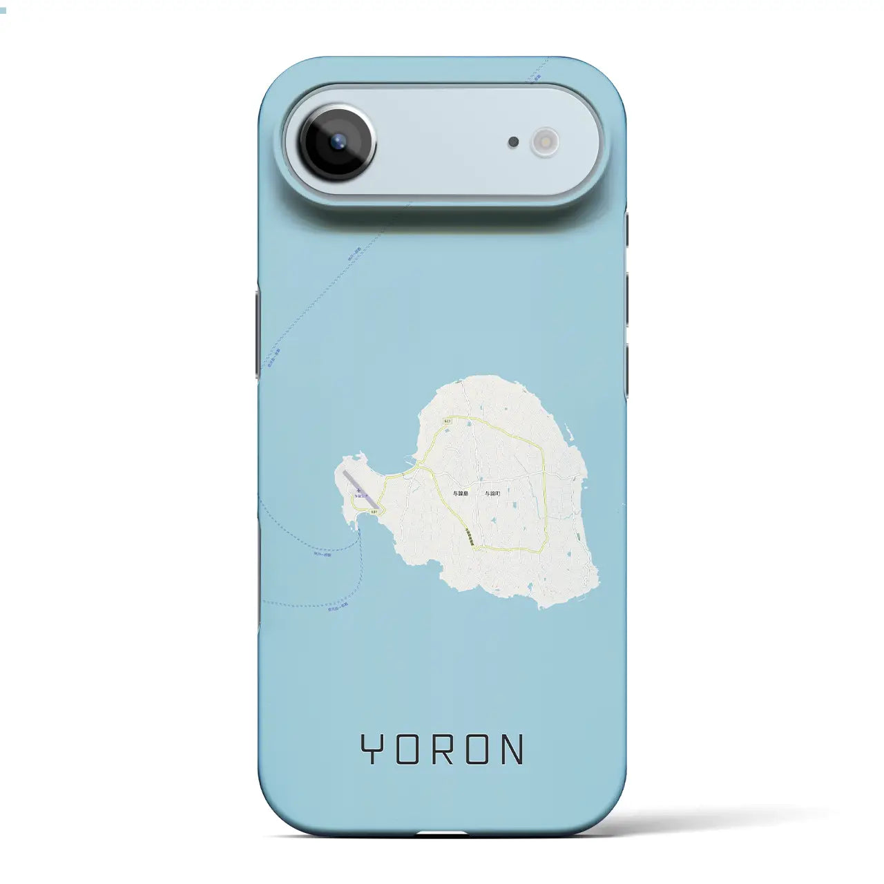 【与論（鹿児島県）】地図柄iPhoneケース（バックカバータイプ）