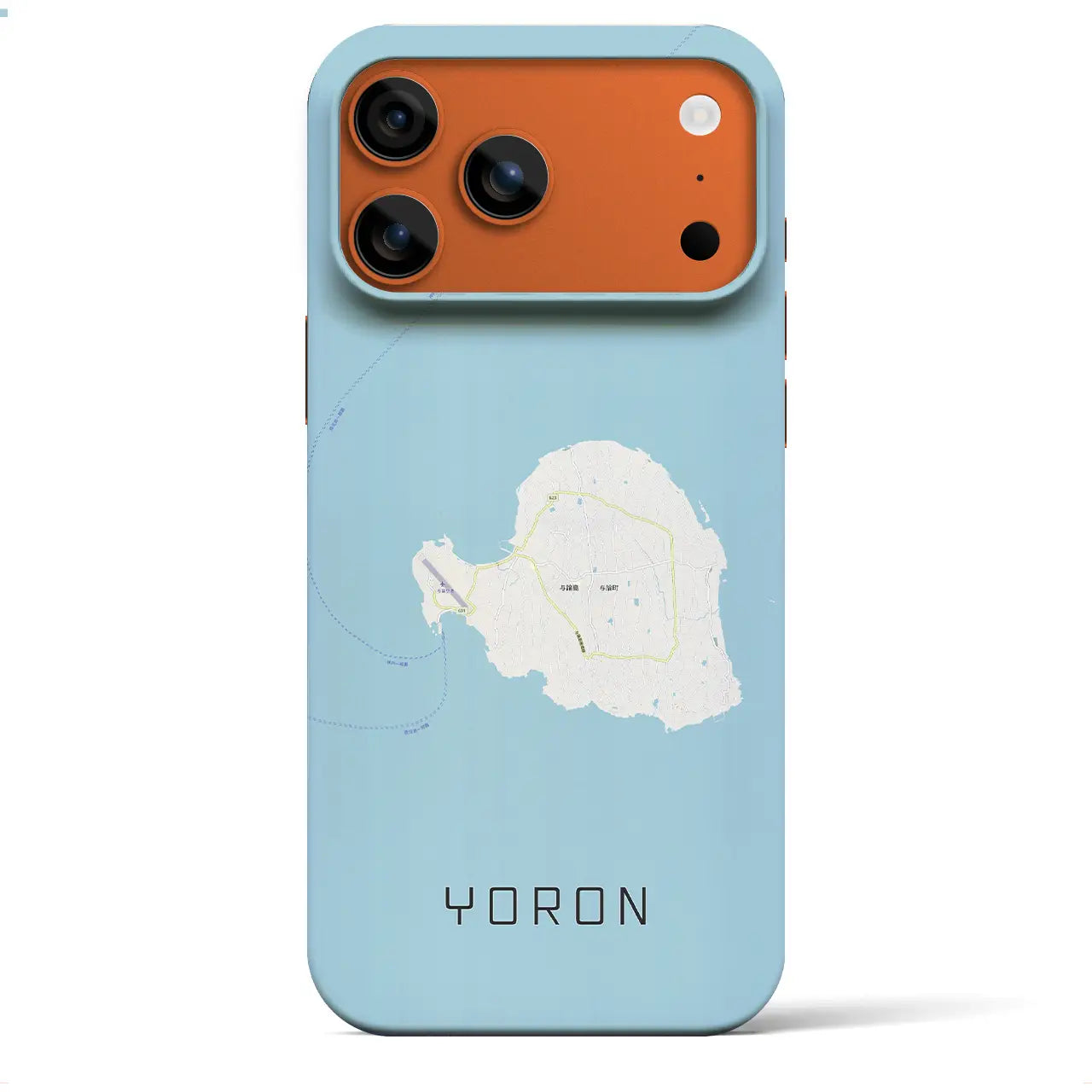 【与論（鹿児島県）】地図柄iPhoneケース（バックカバータイプ）