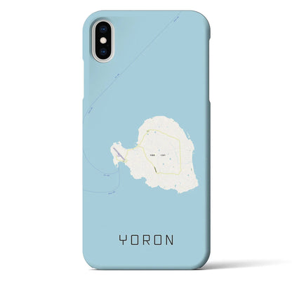 【与論（鹿児島県）】地図柄iPhoneケース（バックカバータイプ）