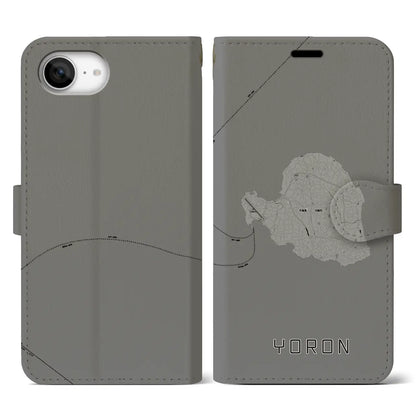 【与論（鹿児島県）】地図柄iPhoneケース（手帳タイプ）