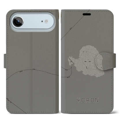 【与論（鹿児島県）】地図柄iPhoneケース（手帳タイプ）