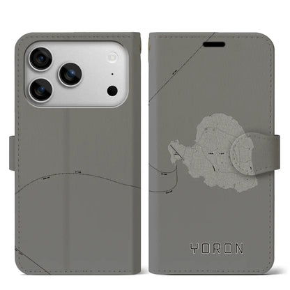 【与論（鹿児島県）】地図柄iPhoneケース（手帳タイプ）