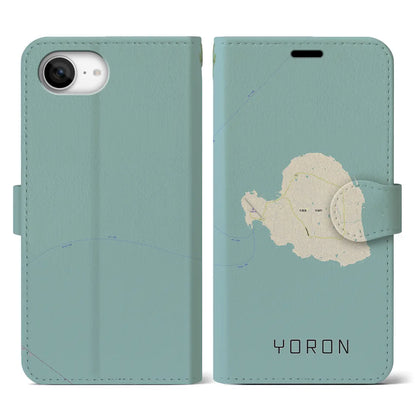 【与論（鹿児島県）】地図柄iPhoneケース（手帳タイプ）