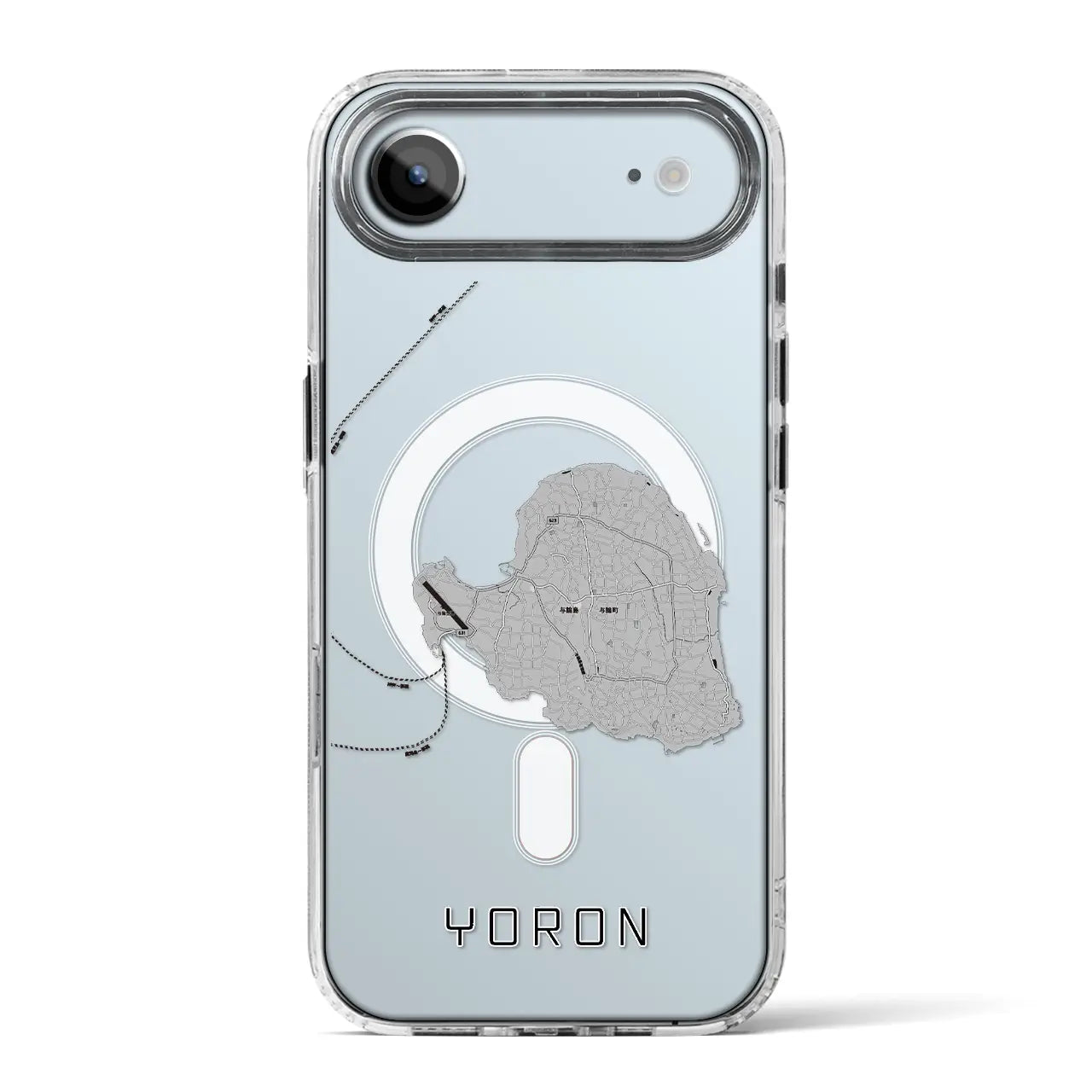 【与論（鹿児島県）】地図柄iPhoneケース（MagSafeタイプ）