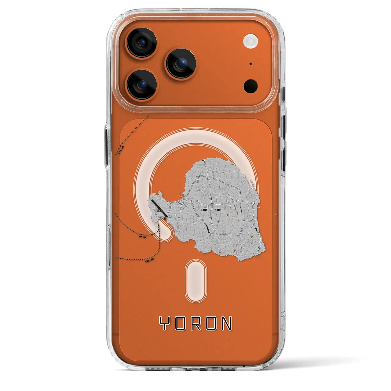 【与論（鹿児島県）】地図柄iPhoneケース（MagSafeタイプ）