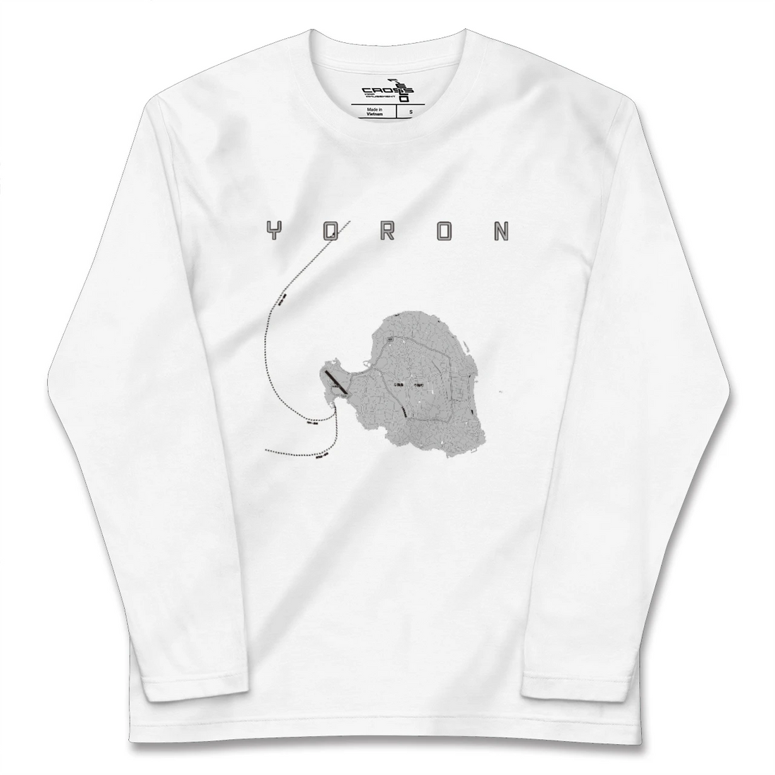 【与論(鹿児島県)】地図柄ロングスリーブTシャツ