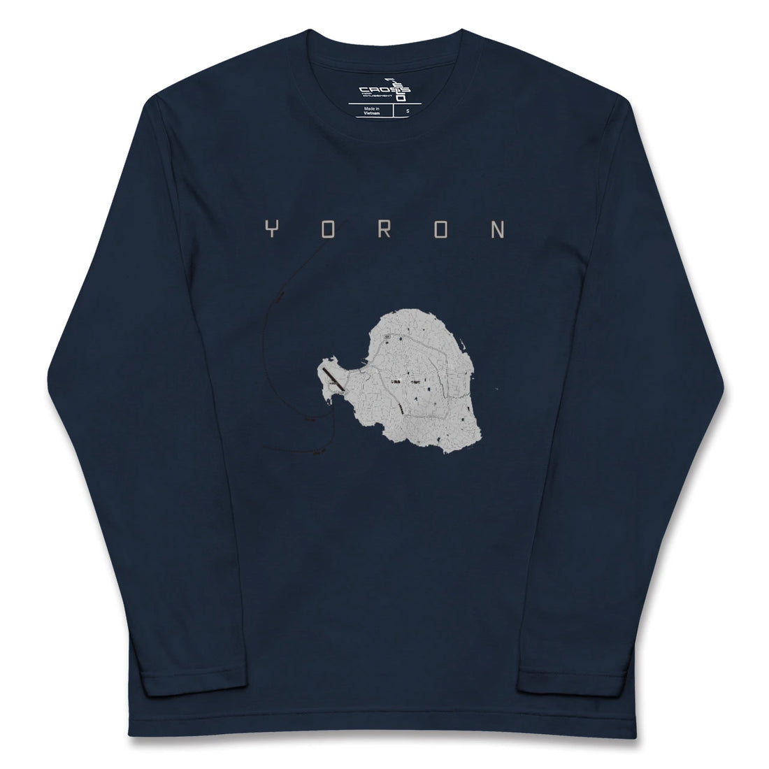 【与論（鹿児島県）】地図柄ロングスリーブTシャツ