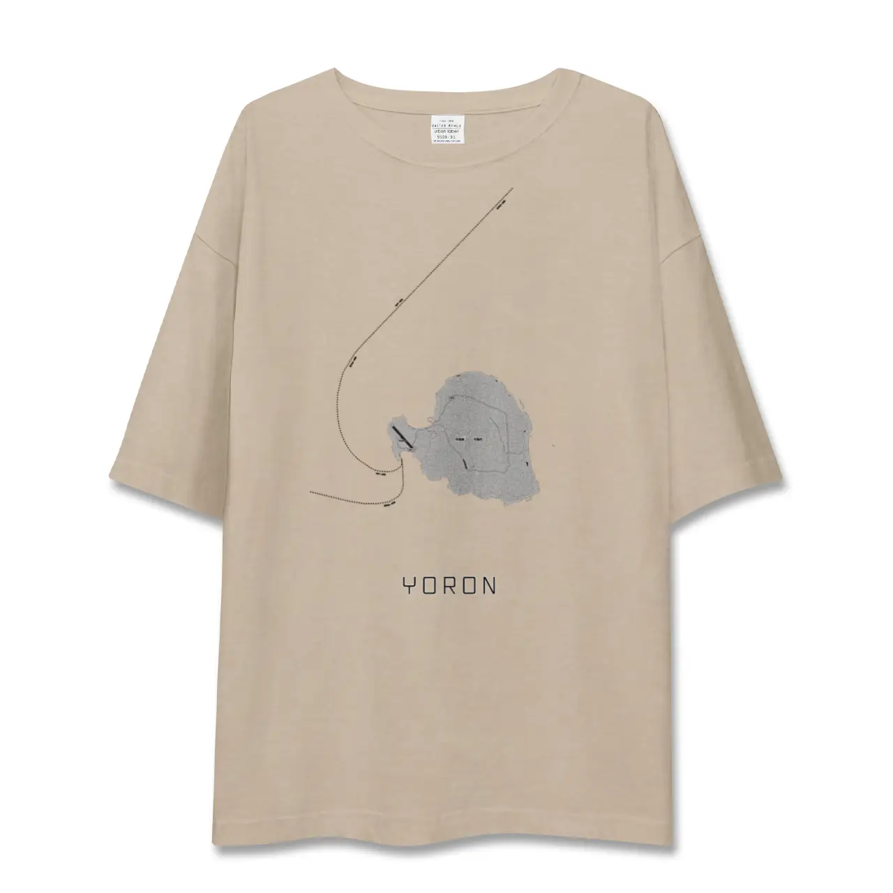 【与論（鹿児島県）】地図柄ビッグシルエットTシャツ