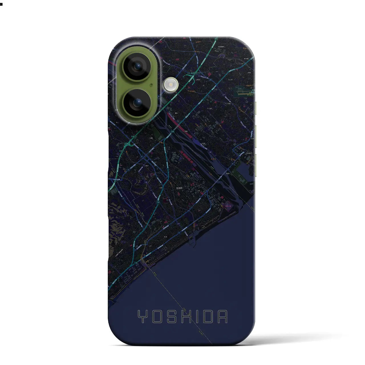 【吉田（静岡県）】地図柄iPhoneケース（バックカバータイプ）