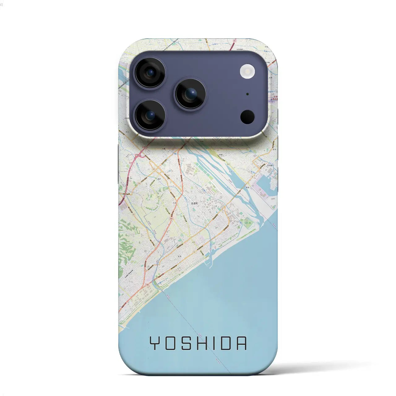 【吉田（静岡県）】地図柄iPhoneケース（バックカバータイプ）