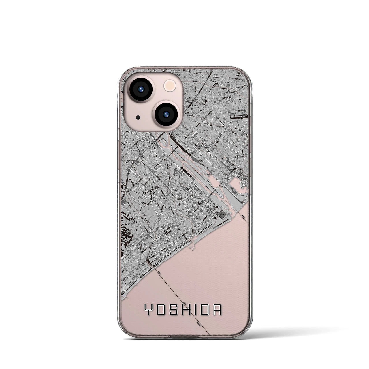 【吉田（静岡県）】地図柄iPhoneケース（クリアタイプ）