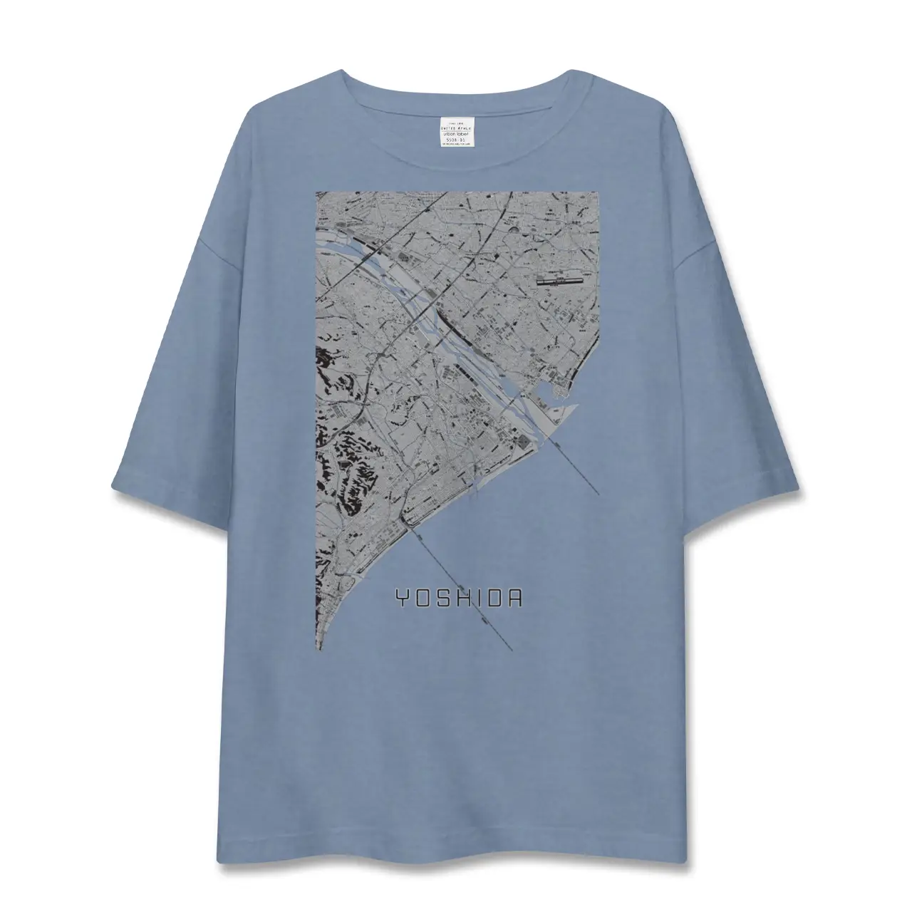 【吉田（静岡県）】地図柄ビッグシルエットTシャツ