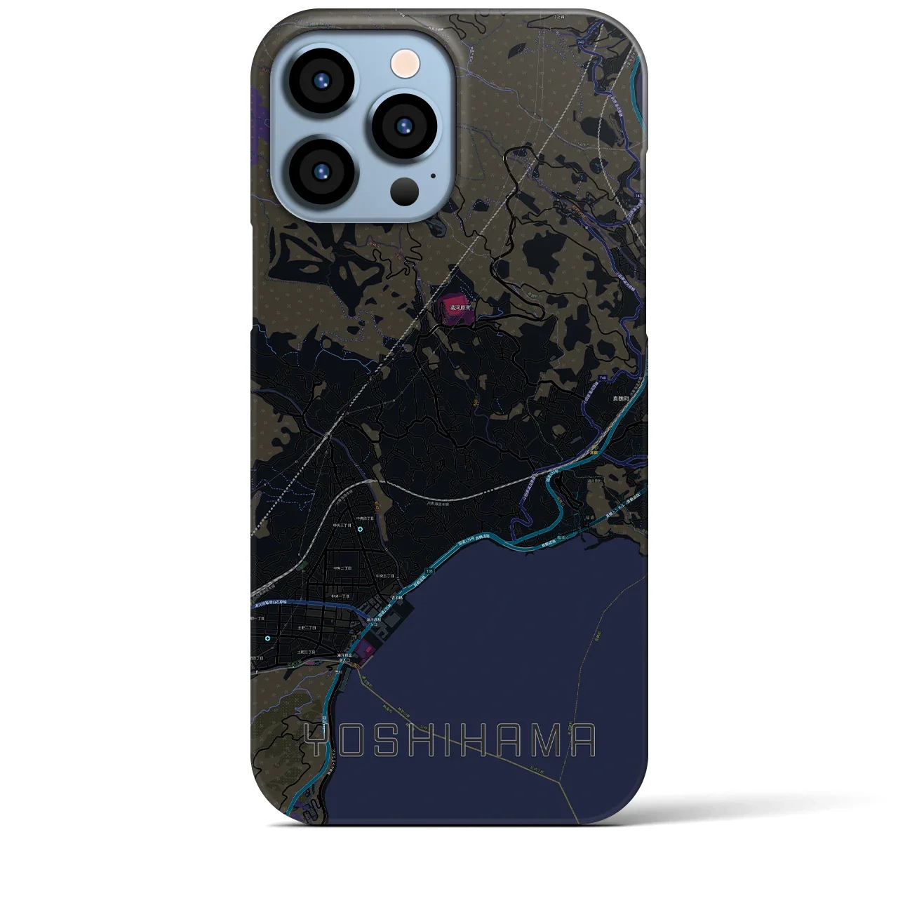 【吉浜（神奈川県）】地図柄iPhoneケース（バックカバータイプ）