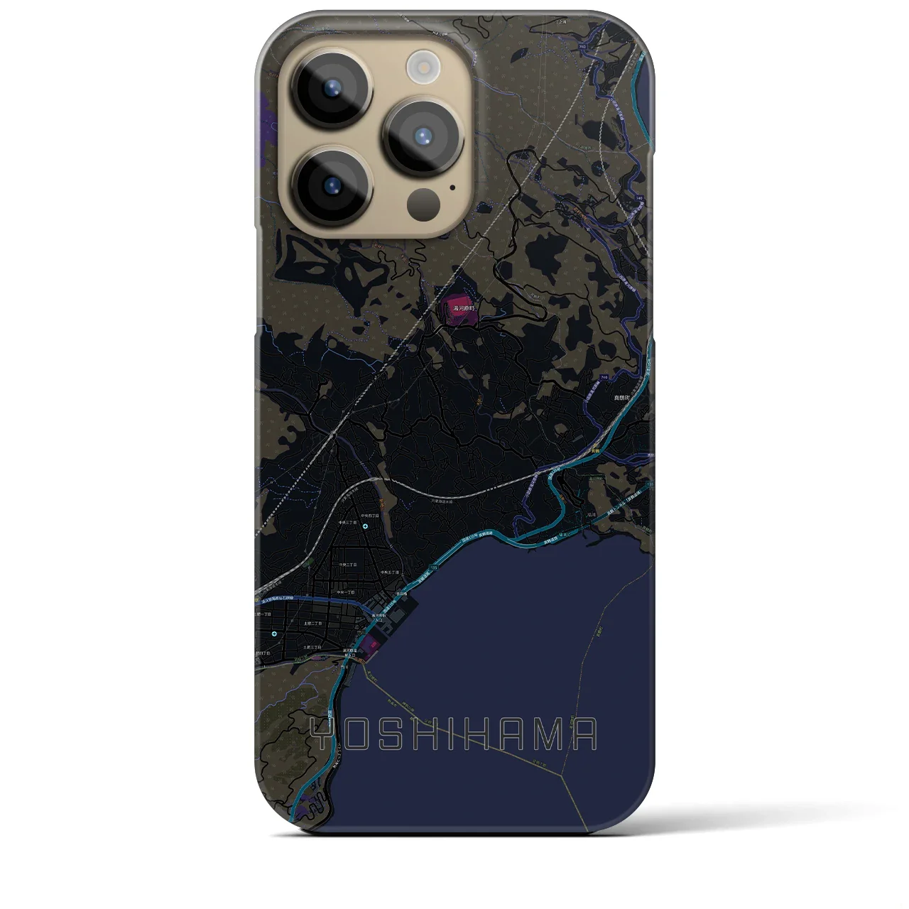 【吉浜（神奈川県）】地図柄iPhoneケース（バックカバータイプ）