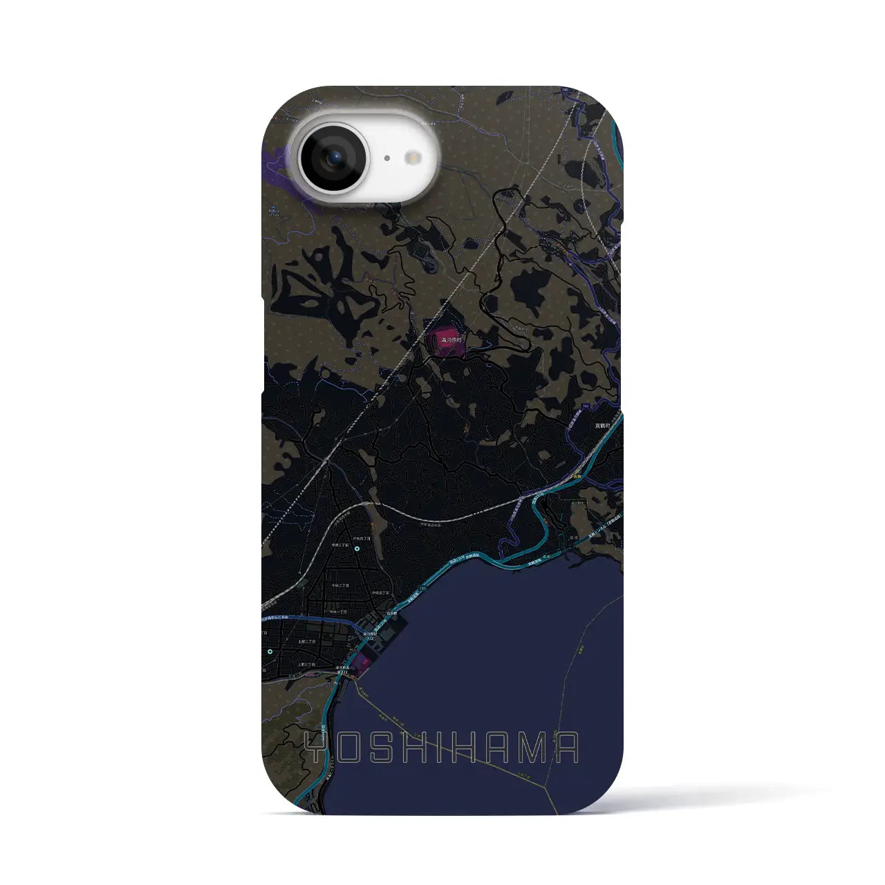 【吉浜（神奈川県）】地図柄iPhoneケース（バックカバータイプ）