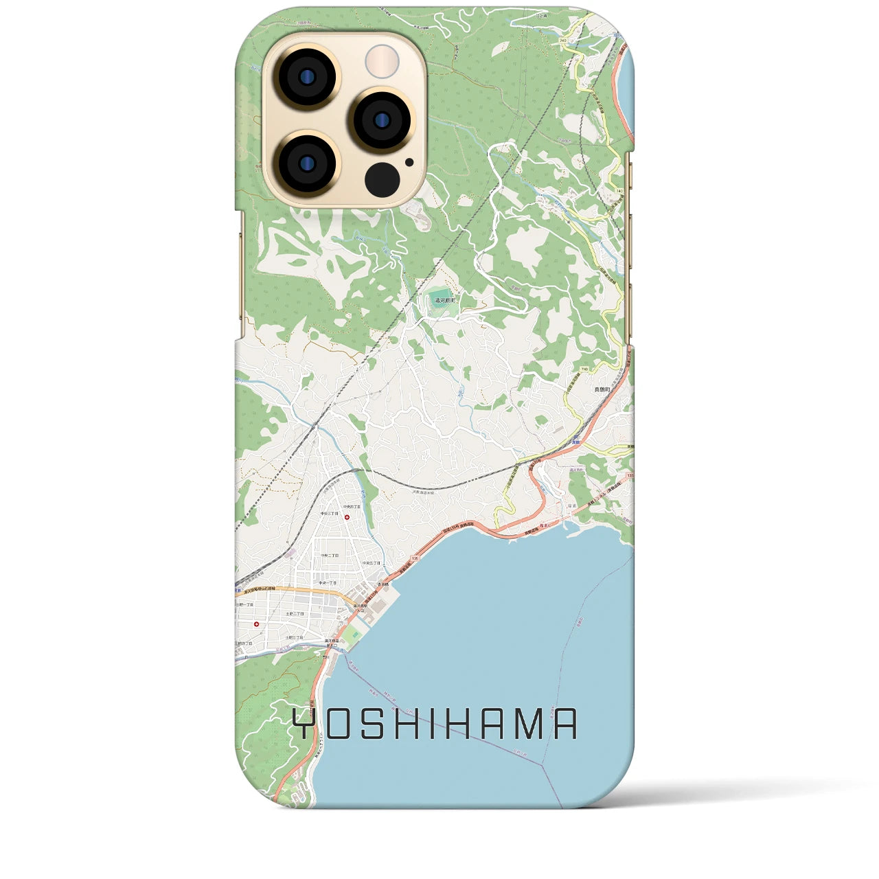 【吉浜】地図柄iPhoneケース（バックカバータイプ・ナチュラル）iPhone 12 Pro Max 用