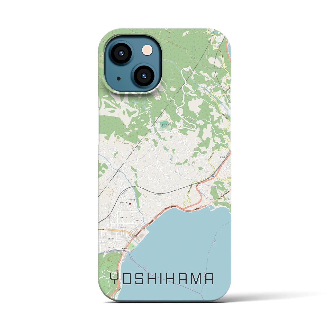 【吉浜】地図柄iPhoneケース（バックカバータイプ・ナチュラル）iPhone 13 用
