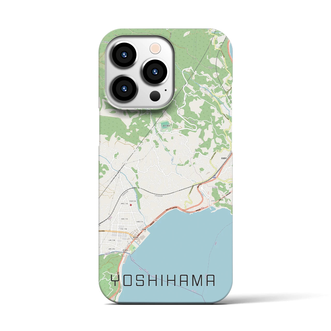 【吉浜】地図柄iPhoneケース（バックカバータイプ・ナチュラル）iPhone 13 Pro 用