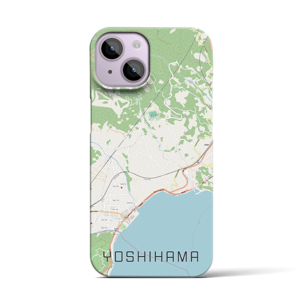 【吉浜】地図柄iPhoneケース（バックカバータイプ・ナチュラル）iPhone 14 用