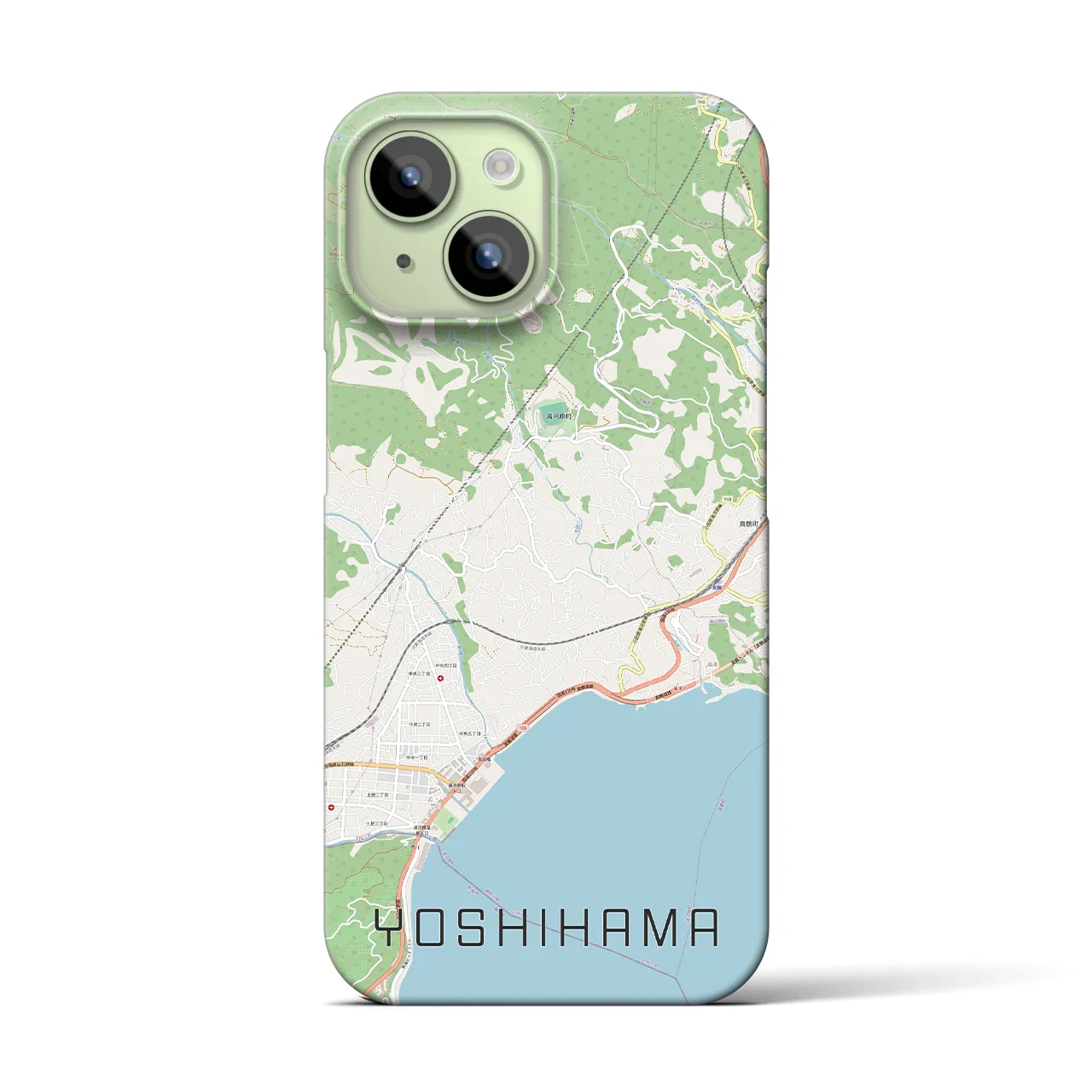 【吉浜（神奈川県）】地図柄iPhoneケース（バックカバータイプ）