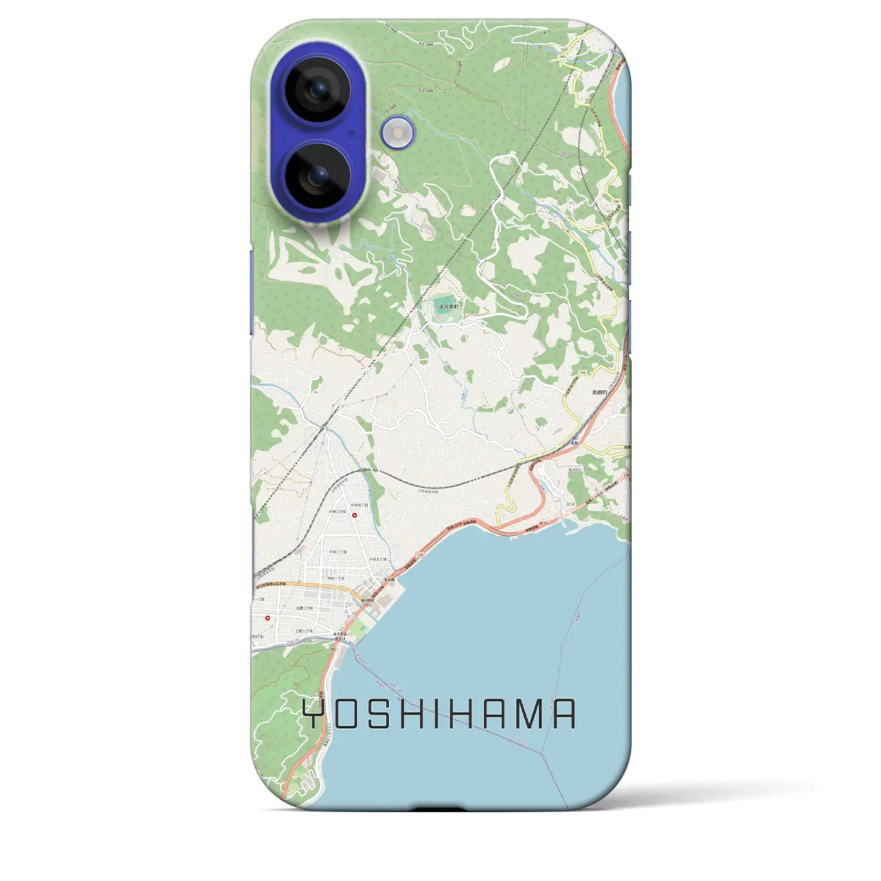 【吉浜（神奈川県）】地図柄iPhoneケース（バックカバータイプ）ナチュラル・iPhone 16 Pro Max 用
