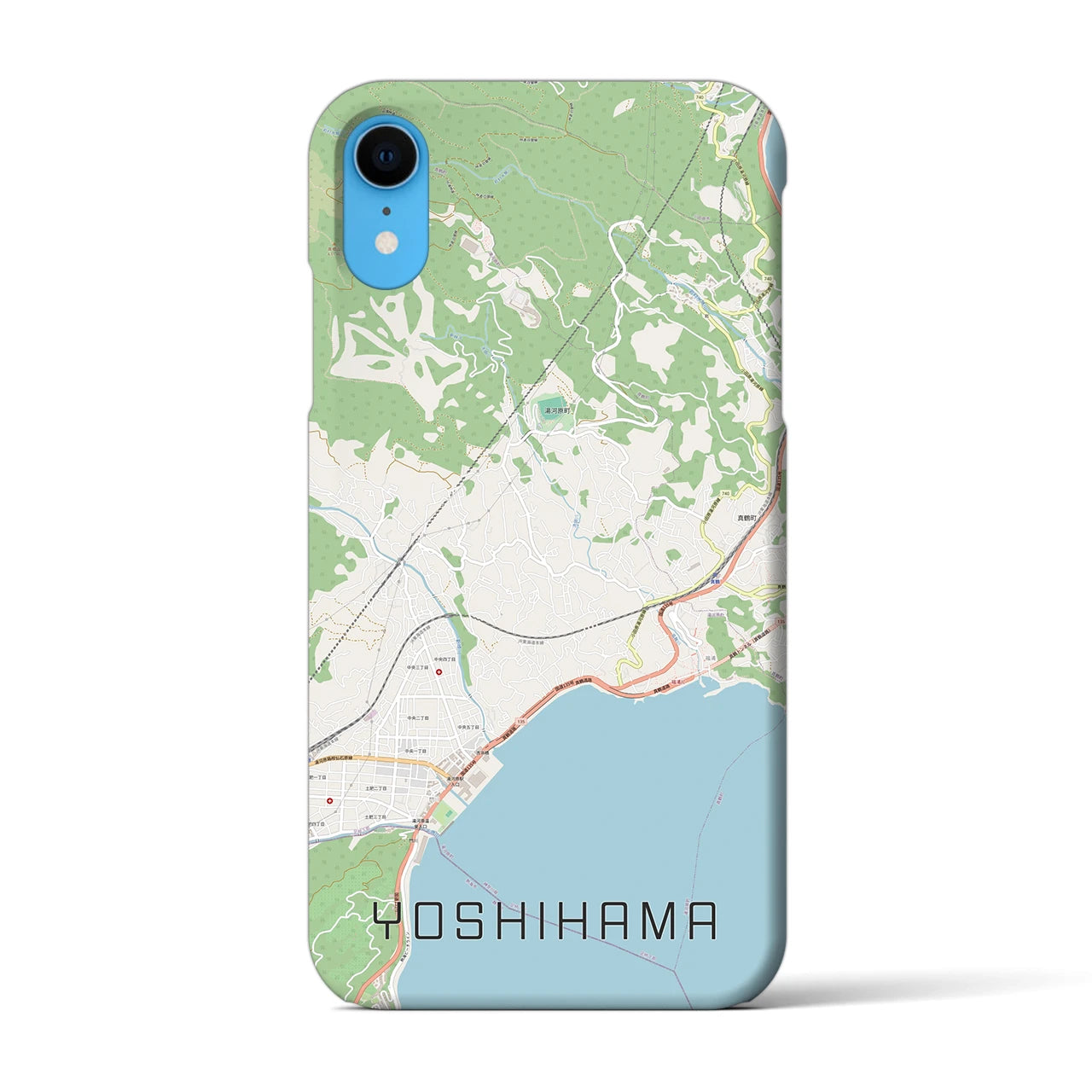 【吉浜】地図柄iPhoneケース（バックカバータイプ・ナチュラル）iPhone XR 用