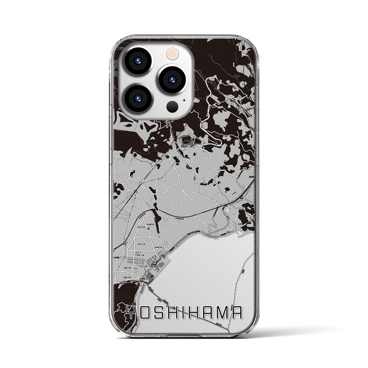 【吉浜（神奈川県）】地図柄iPhoneケース（クリアタイプ）