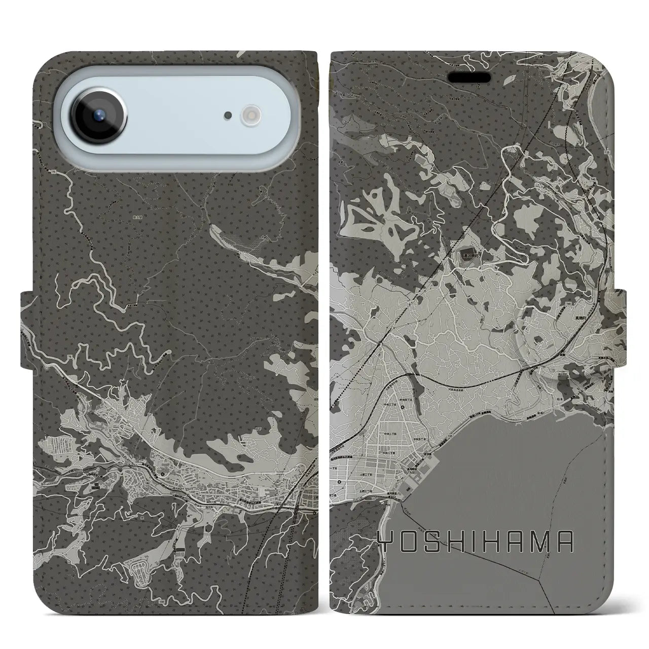 【吉浜（神奈川県）】地図柄iPhoneケース（手帳タイプ）