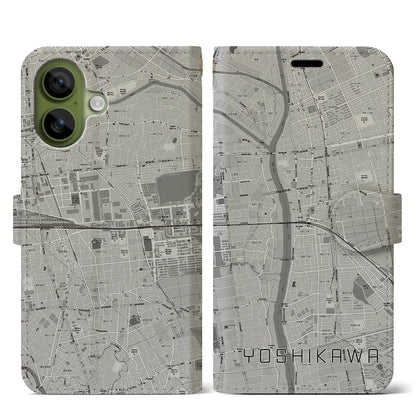 【吉川（埼玉県）】地図柄iPhoneケース（手帳タイプ）